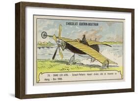 Esnault-Pelterie Making a Successful Flight over a Pond, Buc, France, 1908-null-Framed Giclee Print