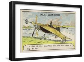 Esnault-Pelterie Making a Successful Flight over a Pond, Buc, France, 1908-null-Framed Giclee Print