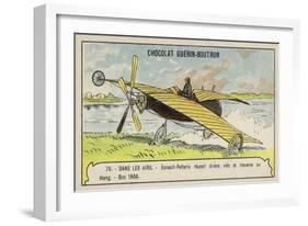 Esnault-Pelterie Making a Successful Flight over a Pond, Buc, France, 1908-null-Framed Giclee Print