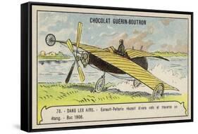 Esnault-Pelterie Making a Successful Flight over a Pond, Buc, France, 1908-null-Framed Stretched Canvas