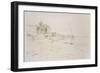 Esneh, Egypt, 1854 (Pen and Brown Ink with Watercolour over Graphite on Off-White Paper)-Edward Lear-Framed Giclee Print