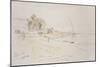 Esneh, Egypt, 1854 (Pen and Brown Ink with Watercolour over Graphite on Off-White Paper)-Edward Lear-Mounted Giclee Print