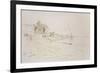 Esneh, Egypt, 1854 (Pen and Brown Ink with Watercolour over Graphite on Off-White Paper)-Edward Lear-Framed Giclee Print