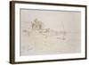 Esneh, Egypt, 1854 (Pen and Brown Ink with Watercolour over Graphite on Off-White Paper)-Edward Lear-Framed Giclee Print