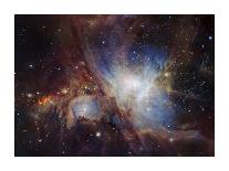 Deep infrared view of the Orion Nebula from HAWK-I-ESO-Mounted Art Print