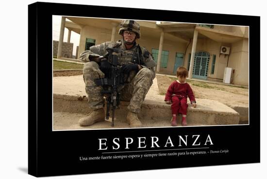 Esperanza. Cita Inspiradora Y Póster Motivacional-null-Stretched Canvas