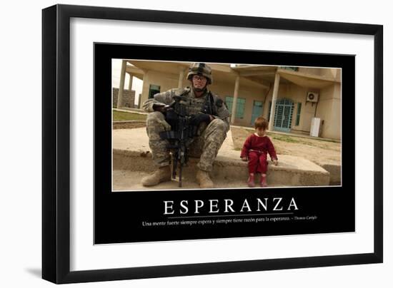 Esperanza. Cita Inspiradora Y Póster Motivacional-null-Framed Photographic Print