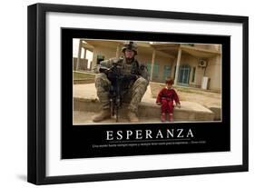 Esperanza. Cita Inspiradora Y Póster Motivacional-null-Framed Photographic Print