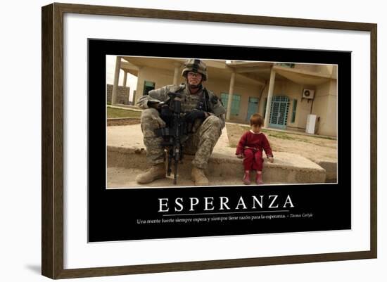 Esperanza. Cita Inspiradora Y Póster Motivacional-null-Framed Photographic Print