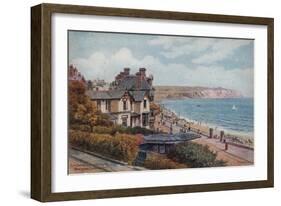 Esplanade and Culver Cliffs, Sandown, I of Wight-Alfred Robert Quinton-Framed Giclee Print