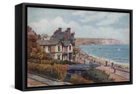 Esplanade and Culver Cliffs, Sandown, I of Wight-Alfred Robert Quinton-Framed Stretched Canvas