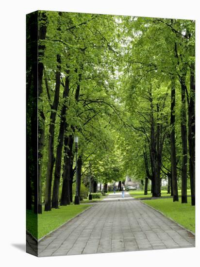 Esplanade, Green Park Near the Russian Orthodox Cathedral, Riga, Latvia, Baltic States-Gary Cook-Stretched Canvas