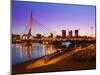 Esplanade Riel Bridge over the Red River, Winnipeg, Manitoba, Canada, North America-Richard Cummins-Mounted Photographic Print