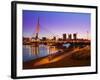 Esplanade Riel Bridge over the Red River, Winnipeg, Manitoba, Canada, North America-Richard Cummins-Framed Photographic Print