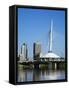 Esplanade Riel Pedestrian Bridge, Winnipeg, Manitoba, Canada, North America-Richard Cummins-Framed Stretched Canvas