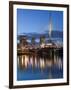 Esplanade Riel Pedestrian Bridge, Winnipeg, Manitoba, Canada-Walter Bibikow-Framed Photographic Print