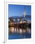 Esplanade Riel Pedestrian Bridge, Winnipeg, Manitoba, Canada-Walter Bibikow-Framed Photographic Print