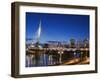 Esplanade Riel Pedestrian Bridge, Winnipeg, Manitoba, Canada-Walter Bibikow-Framed Photographic Print