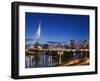 Esplanade Riel Pedestrian Bridge, Winnipeg, Manitoba, Canada-Walter Bibikow-Framed Photographic Print