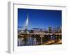 Esplanade Riel Pedestrian Bridge, Winnipeg, Manitoba, Canada-Walter Bibikow-Framed Photographic Print