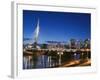 Esplanade Riel Pedestrian Bridge, Winnipeg, Manitoba, Canada-Walter Bibikow-Framed Photographic Print