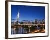 Esplanade Riel Pedestrian Bridge, Winnipeg, Manitoba, Canada-Walter Bibikow-Framed Photographic Print