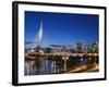 Esplanade Riel Pedestrian Bridge, Winnipeg, Manitoba, Canada-Walter Bibikow-Framed Photographic Print