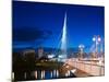 Esplanade Riel Pedestrian Bridge, Winnipeg, Manitoba-Walter Bibikow-Mounted Photographic Print