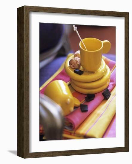 Espresso Cups with Pieces of Chocolate and Amaretti-Frederic Vasseur-Framed Photographic Print