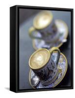 Espresso Drinks in Italian Mugs, Seattle, Washington, USA-Merrill Images-Framed Stretched Canvas