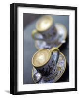 Espresso Drinks in Italian Mugs, Seattle, Washington, USA-Merrill Images-Framed Photographic Print