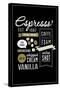 Espresso Freshly Brewed (black)-Lantern Press-Stretched Canvas