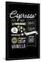 Espresso Freshly Brewed (black)-Lantern Press-Stretched Canvas