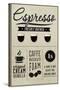 Espresso Freshly Brewed (cream)-Lantern Press-Stretched Canvas
