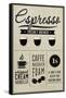 Espresso Freshly Brewed (cream)-Lantern Press-Framed Stretched Canvas