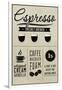 Espresso Freshly Brewed (cream)-Lantern Press-Framed Art Print