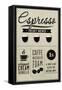 Espresso Freshly Brewed (cream)-Lantern Press-Framed Stretched Canvas