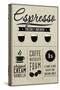 Espresso Freshly Brewed (cream)-Lantern Press-Stretched Canvas