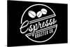 Espresso Roaster Co. (black)-Lantern Press-Stretched Canvas