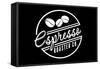 Espresso Roaster Co. (black)-Lantern Press-Framed Stretched Canvas