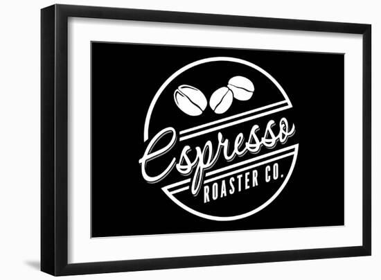 Espresso Roaster Co. (black)-Lantern Press-Framed Art Print