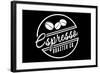 Espresso Roaster Co. (black)-Lantern Press-Framed Art Print