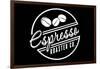 Espresso Roaster Co. (black)-Lantern Press-Framed Art Print