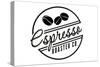 Espresso Roaster Co. (white)-Lantern Press-Stretched Canvas