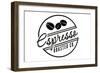 Espresso Roaster Co. (white)-Lantern Press-Framed Art Print