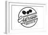 Espresso Roaster Co. (white)-Lantern Press-Framed Art Print