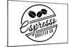 Espresso Roaster Co. (white)-Lantern Press-Mounted Art Print