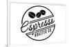 Espresso Roaster Co. (white)-Lantern Press-Framed Art Print