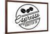 Espresso Roaster Co. (white)-Lantern Press-Framed Art Print