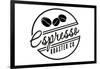 Espresso Roaster Co. (white)-Lantern Press-Framed Art Print